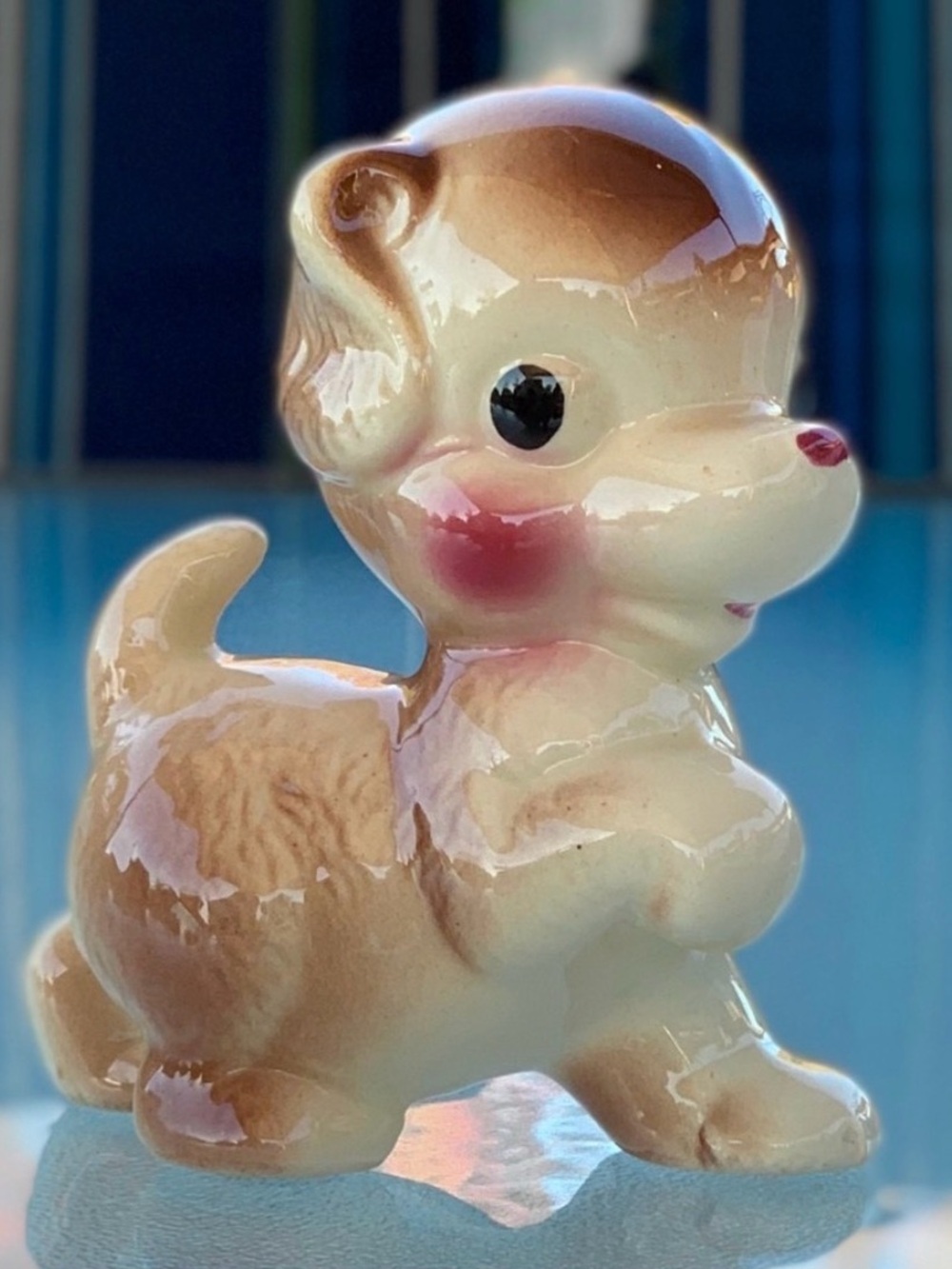 Ruth Rempel 1950’s Mid-Century Modern Ceramic Perky Puppy Kitschy Figurine